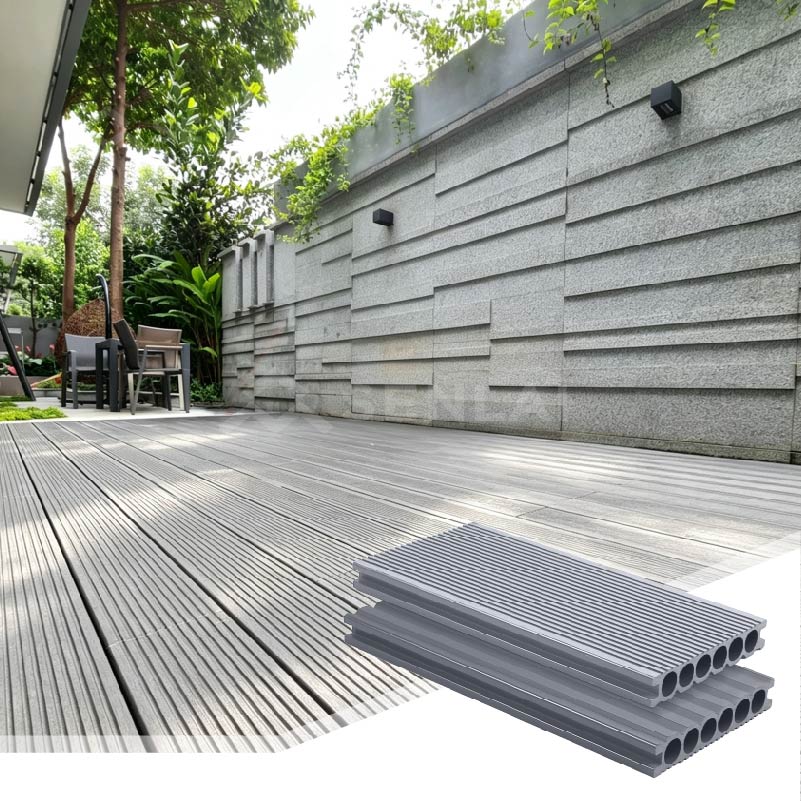 Multi-functional Waterproof Anti-Slip Eco-Friendly WPC Decking Hollow Design
