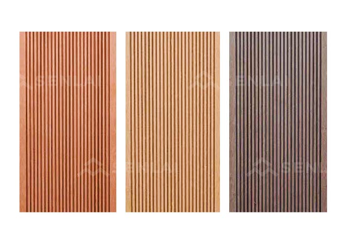 wpc decking with classic wood surface