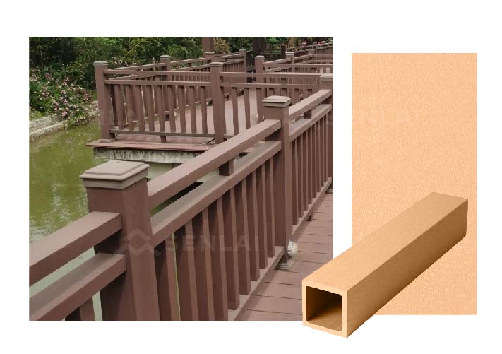 multicolor wood plastic composite deck