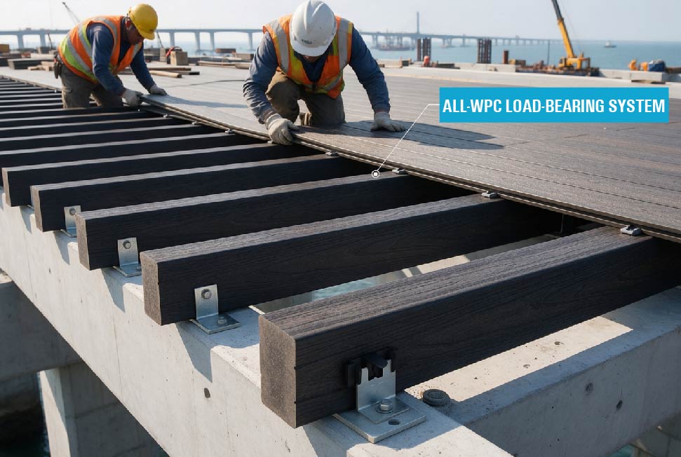 WPC decking and joists WPC decking and joists